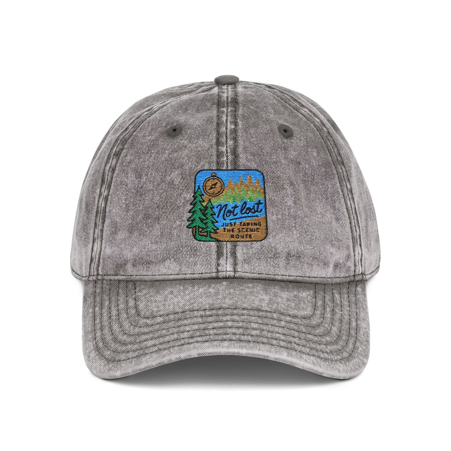 I'm Not Lost. I'm Taking the Scenic Route. Vintage Wash Dad Hat